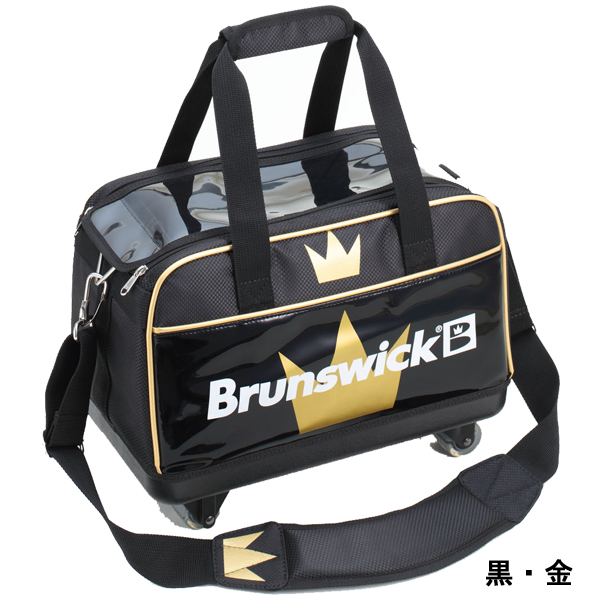 ボウリングバッグ ３個用 Brunswick ブランズウィック 黒金