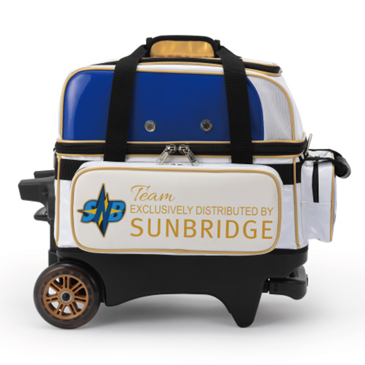 チーム サンブリッジ プレミアム ダブルローラーバッグ2025(ホワイト/ブルー) - ウインドウを閉じる