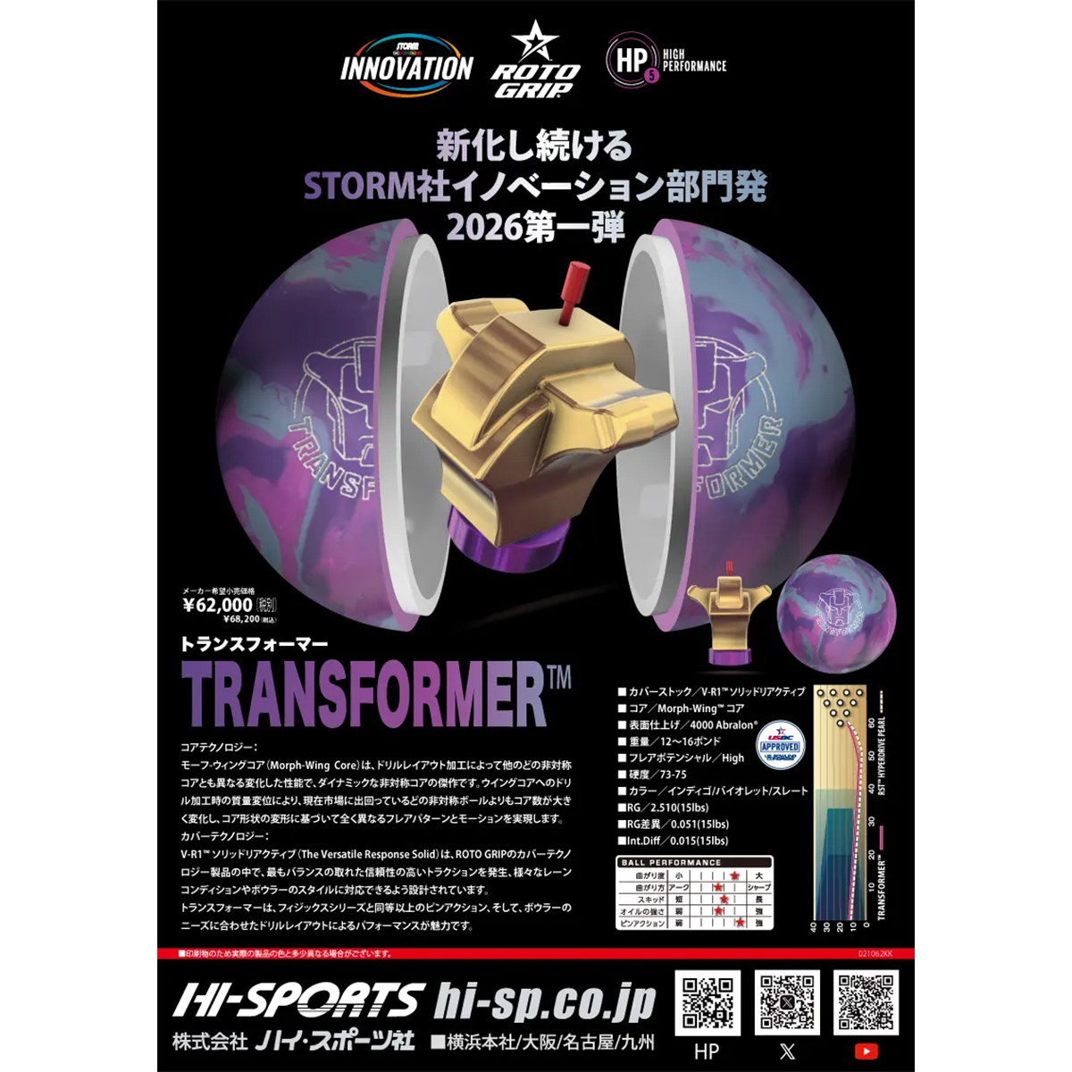 ロトグリップ)トランスフォーマー [HISP] - 36,146円 : ボウリング用品