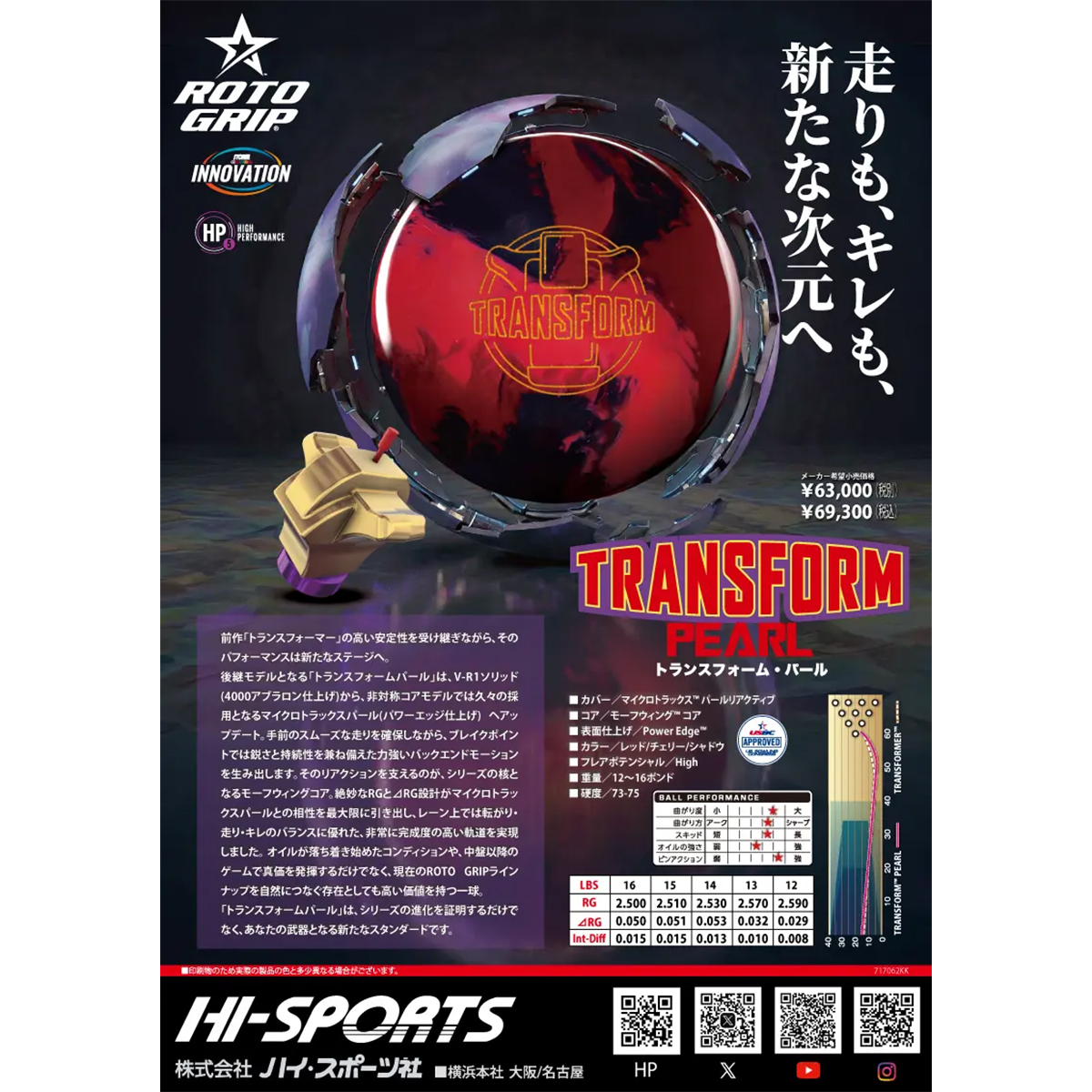 ストーム)トランスフォーム パール [HISP] - 36,729円 : ボウリング