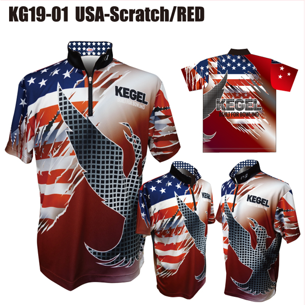 KEGEL KG19-01(USA-Scratch/RED)(昇華プリント)(受注生産) KEGEL KG19-01(USA-Scratch/RED)(昇華プリント)(受注生産)
