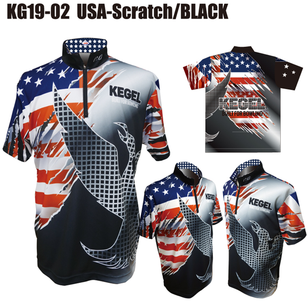 KEGEL KG19-02(USA-Scratch/BLACK)(昇華プリント)(受注生産) KEGEL KG19-02(USA-Scratch/BLACK)(昇華プリント)(受注生産)