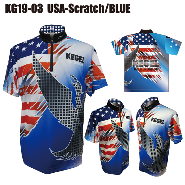 KEGEL KG19-03(USA-Scratch/BLUE)(昇華プリント)(受注生産) KEGEL KG19-03(USA-Scratch/BLUE)(昇華プリント)(受注生産)