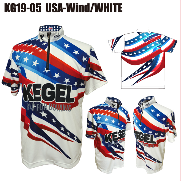 KEGEL KG19-05(USA-Wind/WHITE)(昇華プリント)(受注生産) KEGEL KG19-05(USA-Wind/WHITE)(昇華プリント)(受注生産)