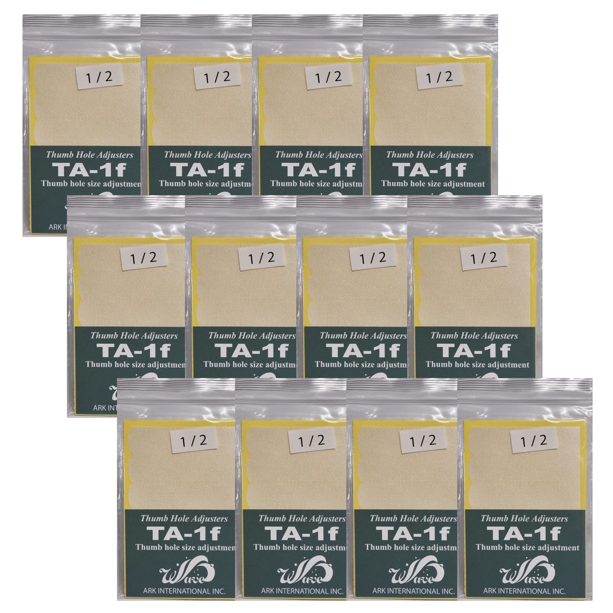 【12袋セット】TA-1f(1/2インチ)［白(光沢)・サテン調］