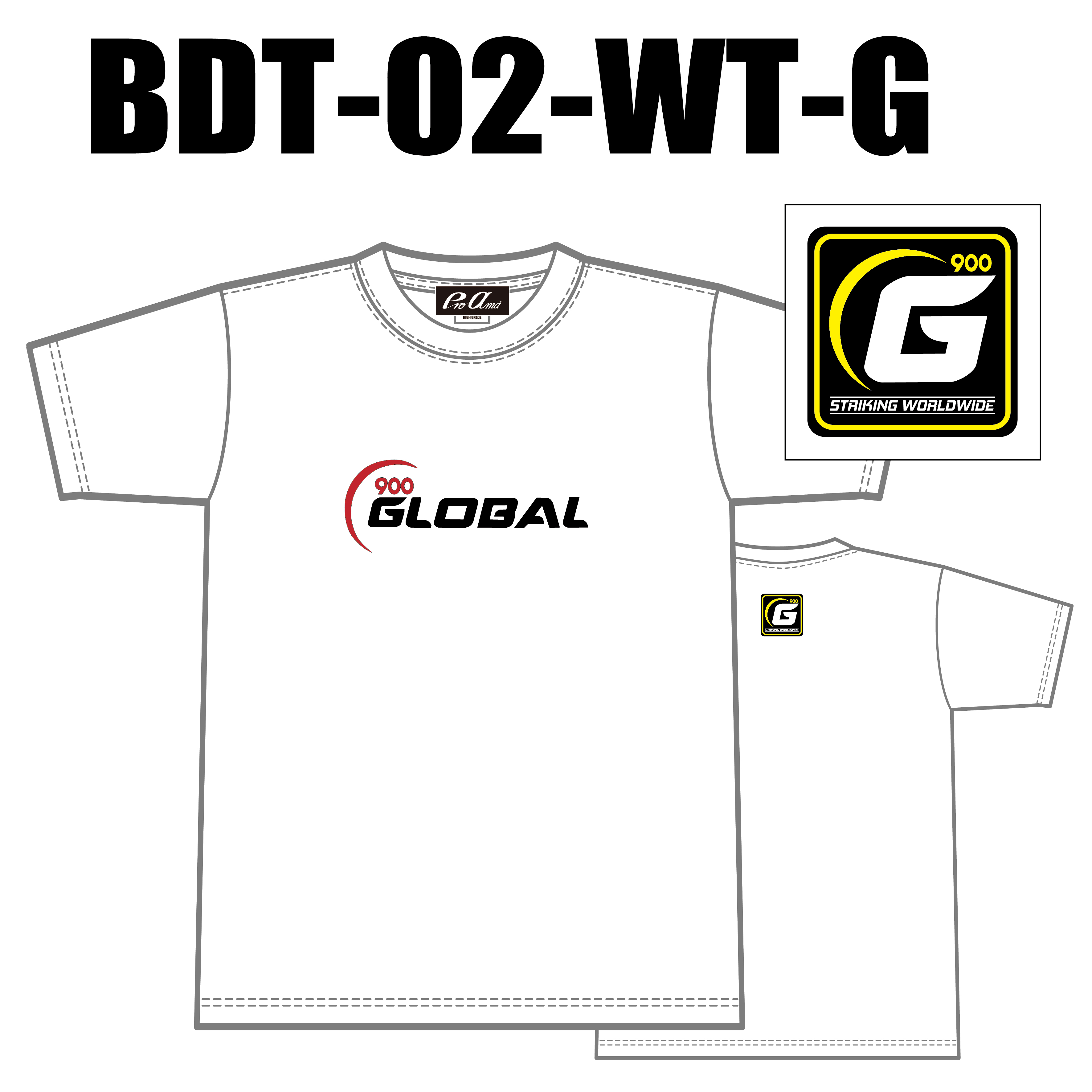 ブランドドライTシャツ BTD-02(ロゴ：900GLOBAL)