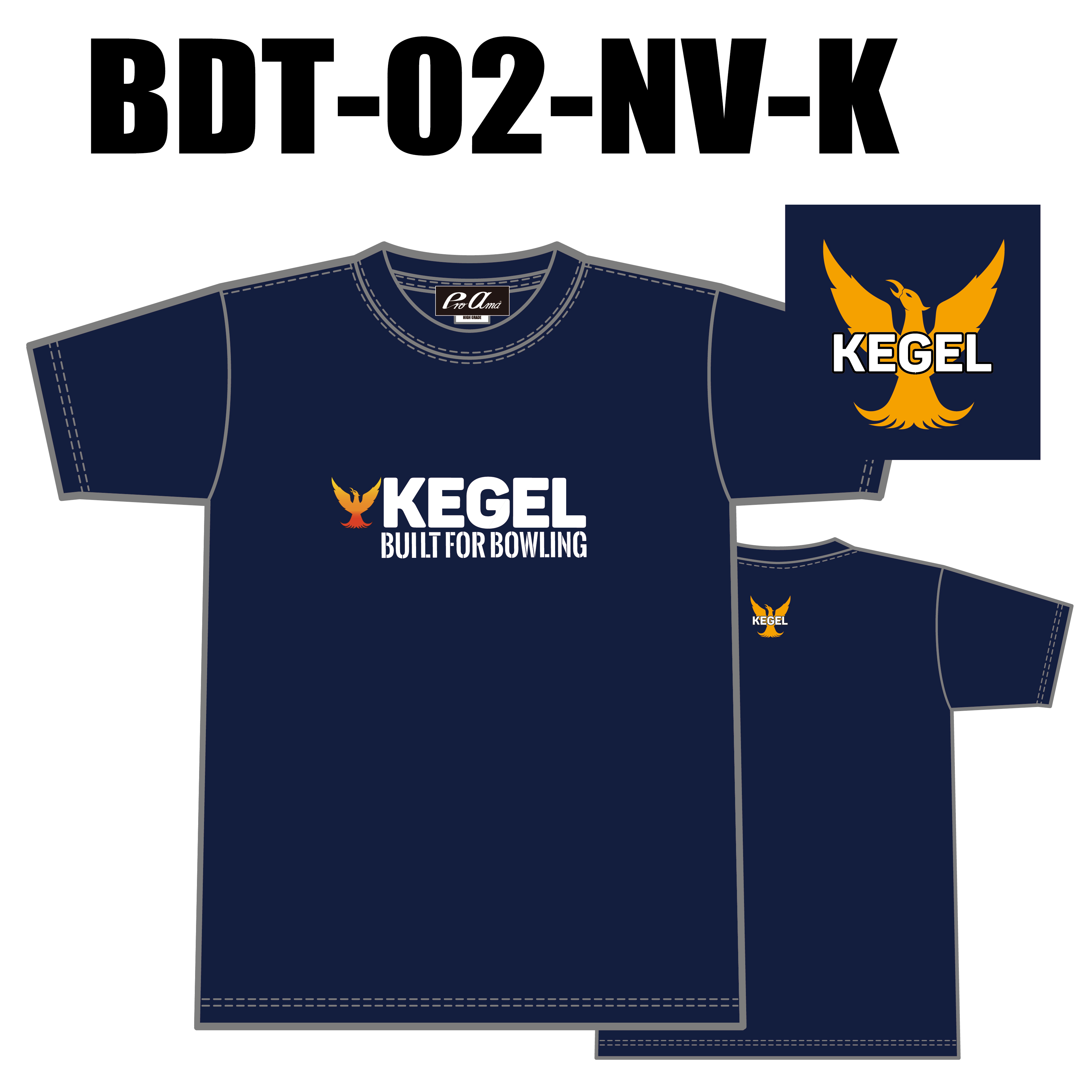 ブランドドライTシャツ BTD-02(ロゴ：KEGEL)