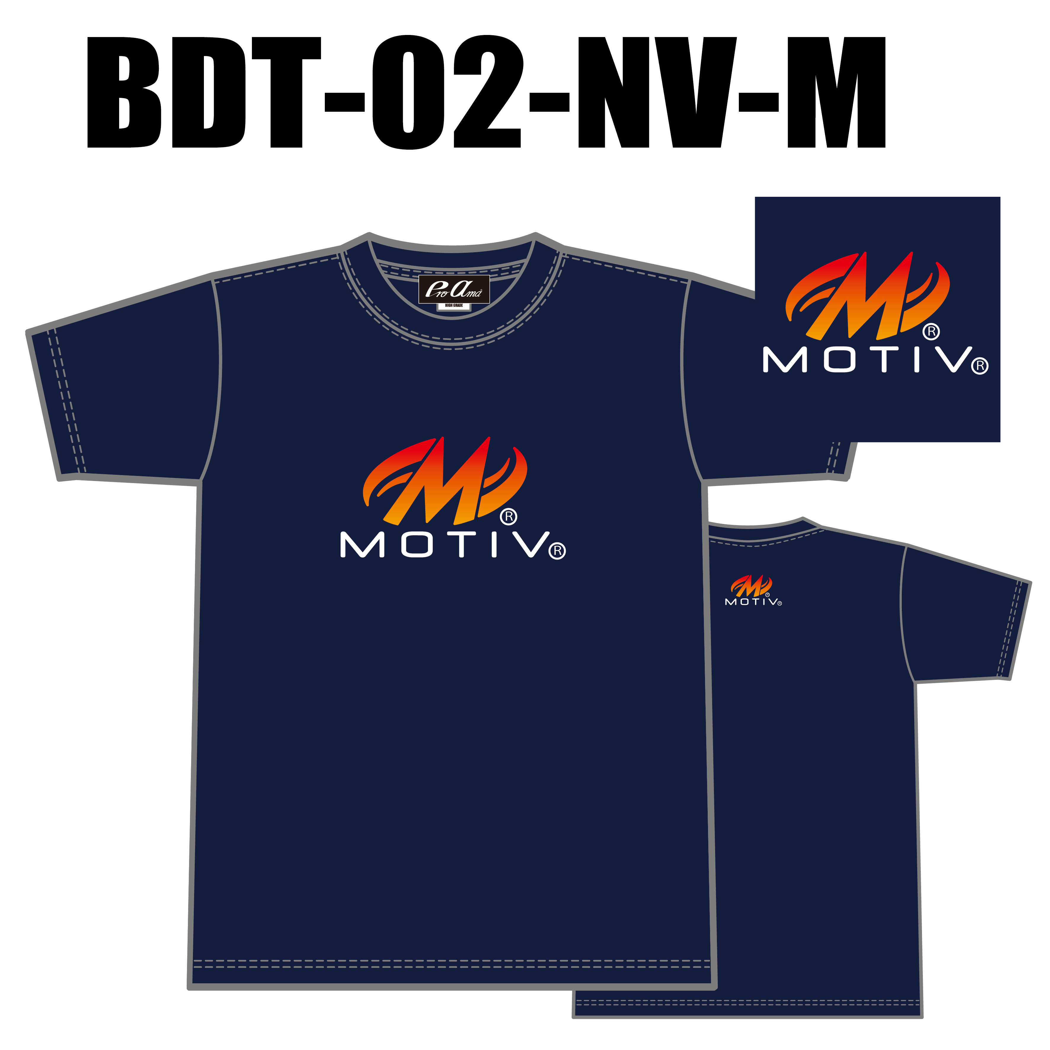 ブランドドライTシャツ BTD-02(ロゴ：MOTIV)