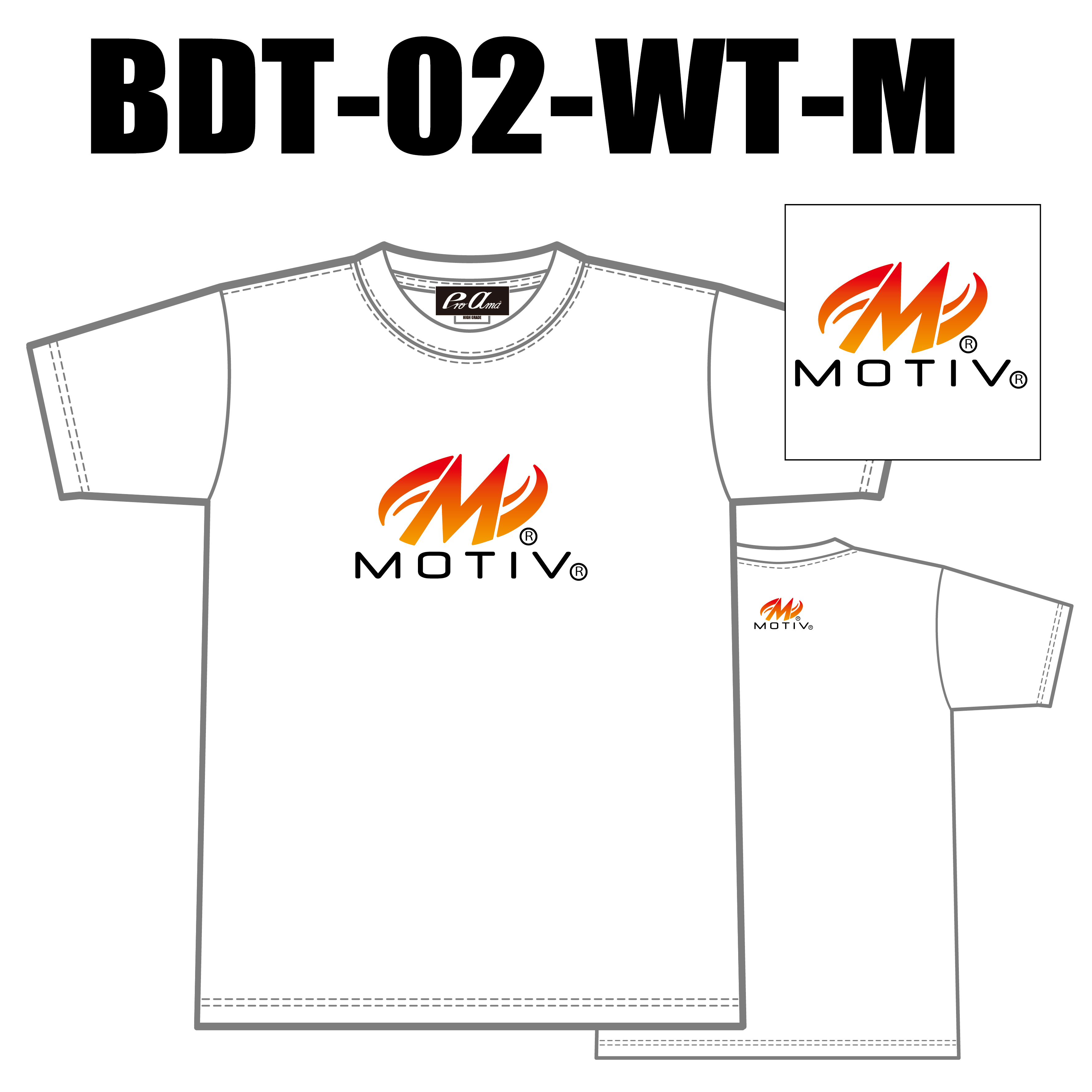 ブランドドライTシャツ BTD-02(ロゴ：MOTIV)