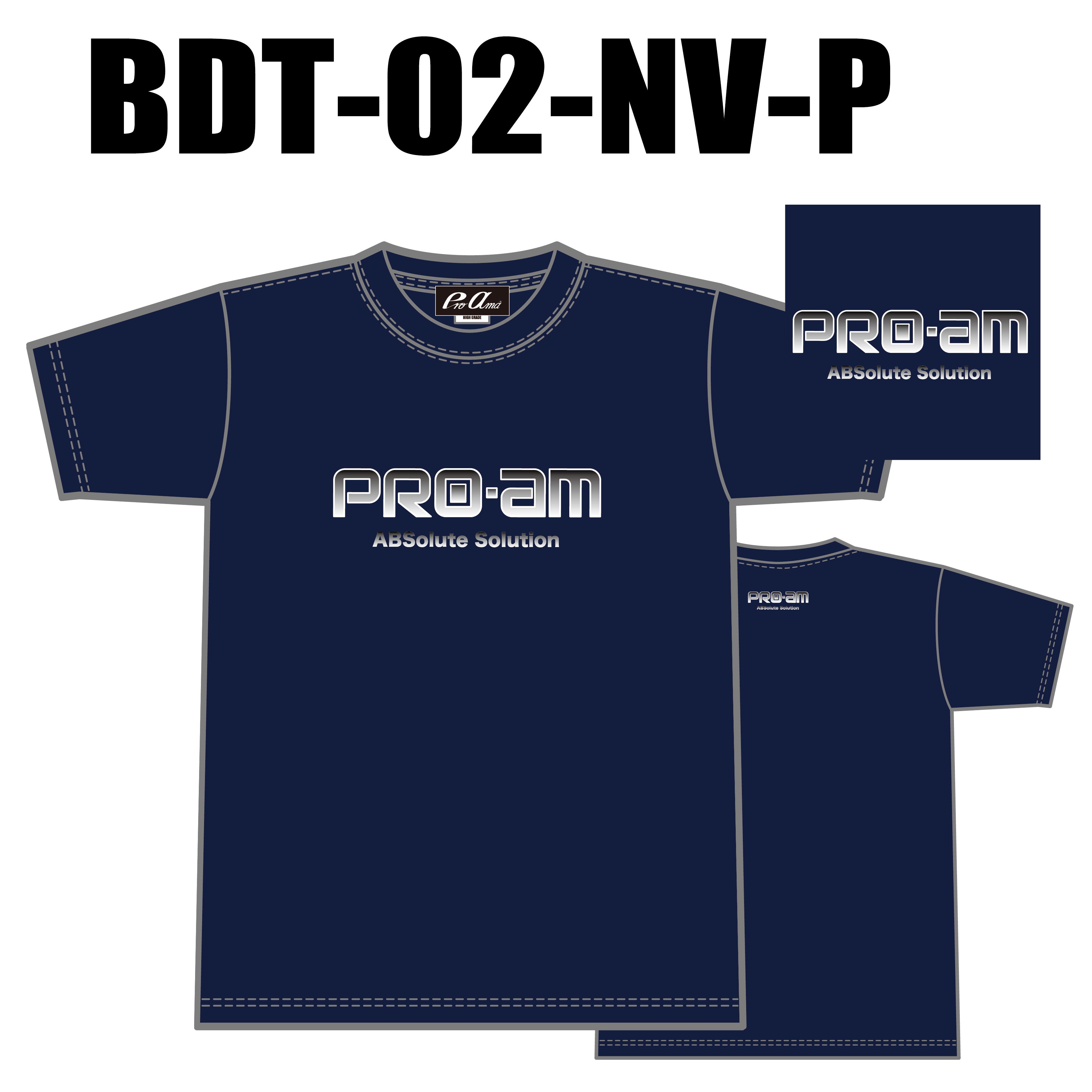 ブランドドライTシャツ BTD-02(ロゴ：PRO-am)
