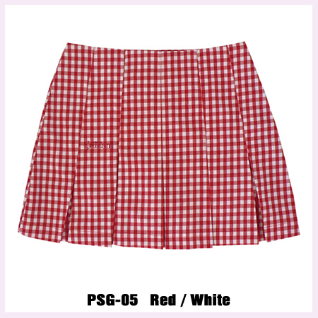 HELL BENT プリーツスカート PSG-05（レッド/ホワイト）