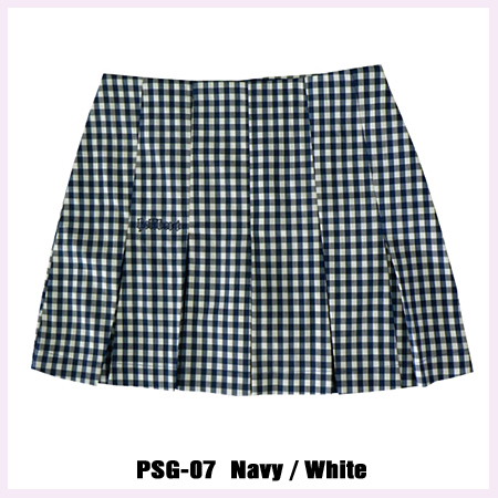 HELL BENT プリーツスカート PSG-07（ネイビー/ホワイト）